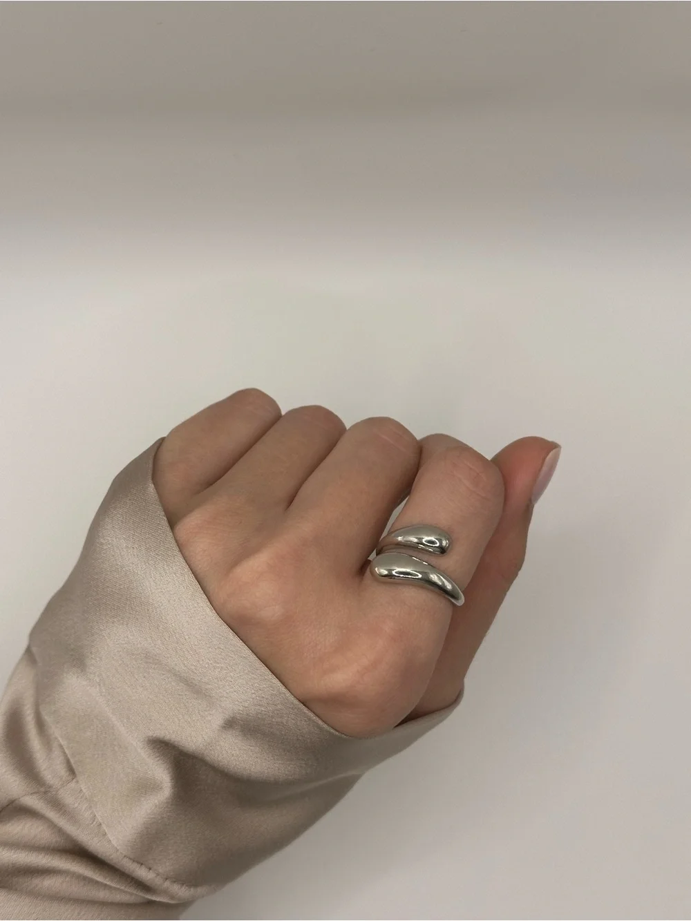Silver Open Wave Ring